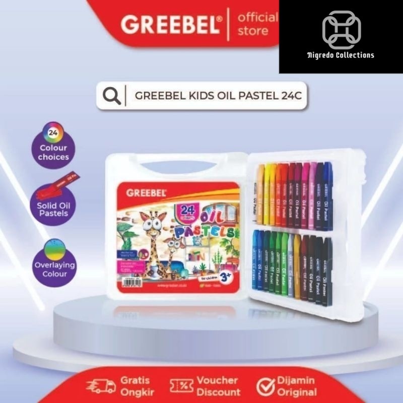 

GREEBEL Crayon 24 warna / Oil Pastel Greebel 24 Warna