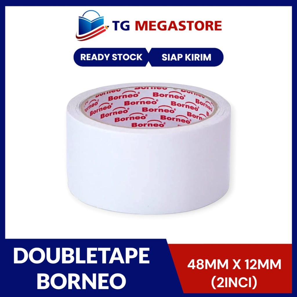 

Borneo Doubletape 48mm x 12m (2 Inci) Merekat Kuat