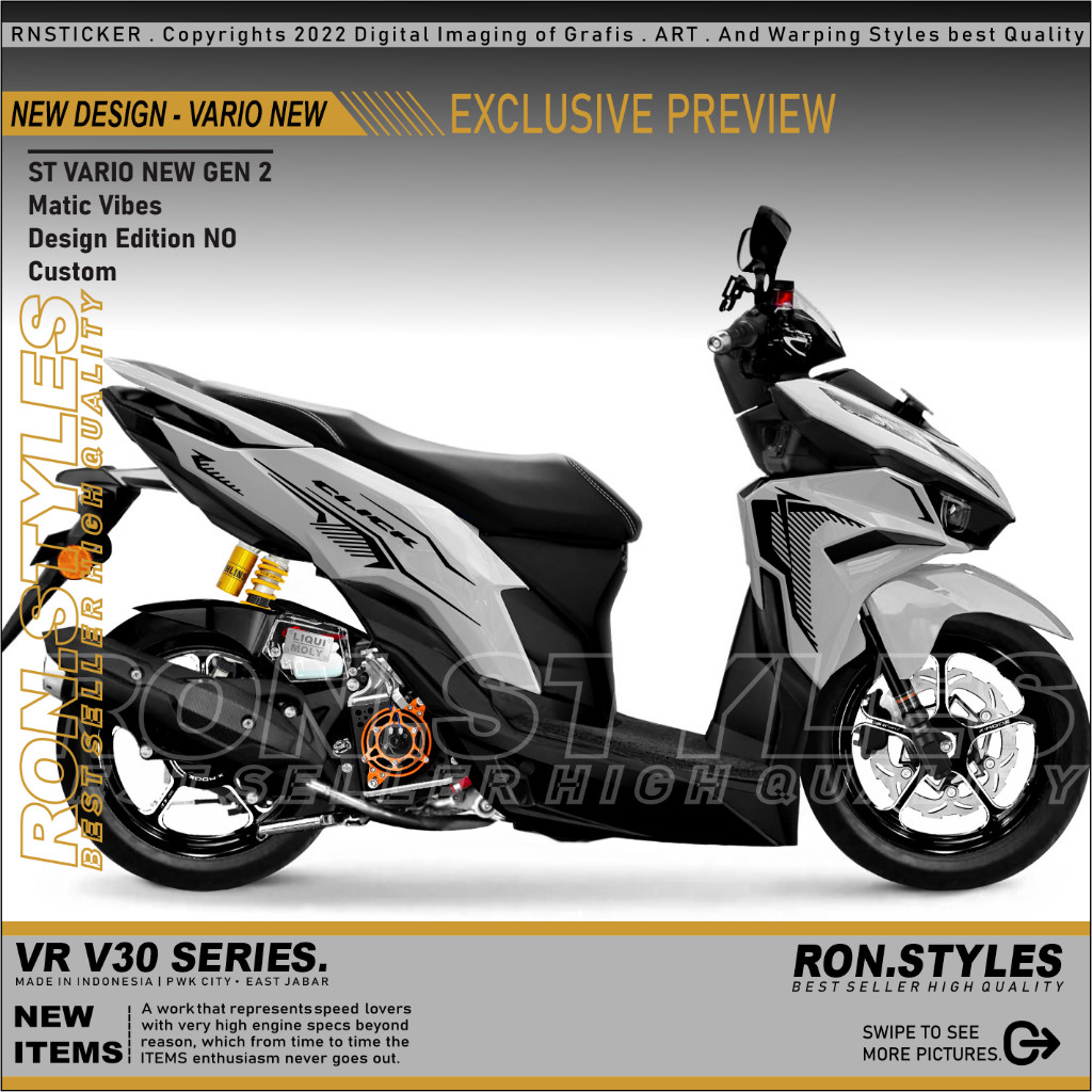 CUTTING STICKER STRIPING VARIO 125  NEW GEN 2 STRIPING VARIO GEN 2 STIKER VARIASI VARIO NEW STRIPING