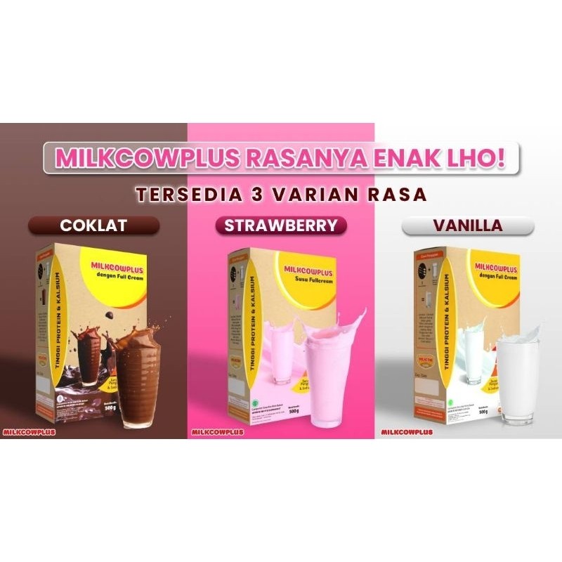SUSU MILKCOWPLUS TINGGI & GEMUK BADAN MILKCOW PLUS | TINGGI PROTEIN & KALSIUM
