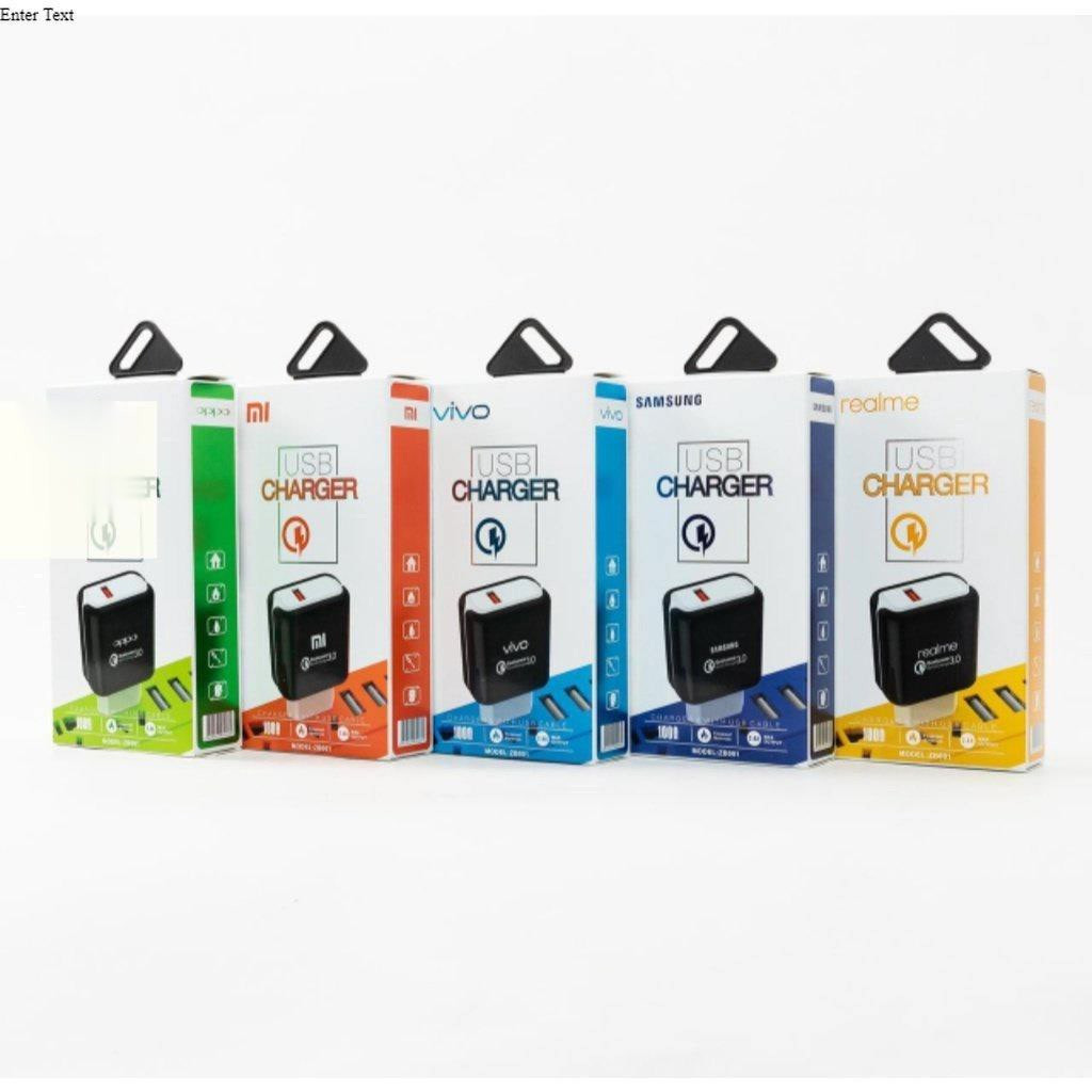 Charger ZBOX Branded ZB001 USB Micro - Type-C 3A Suport Fast Charging qualcomm 3.0 A Original 100%