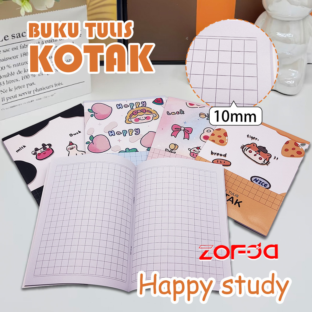 

Notebook 10*10mm Grid Buku Kotak Kecil Buku Diary Aesthetic Sekolah Motif Perlengkapan Buku Kerja Buku Grid 38 Lembar 5/10PCS