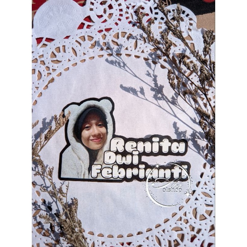

stiker foto nama
