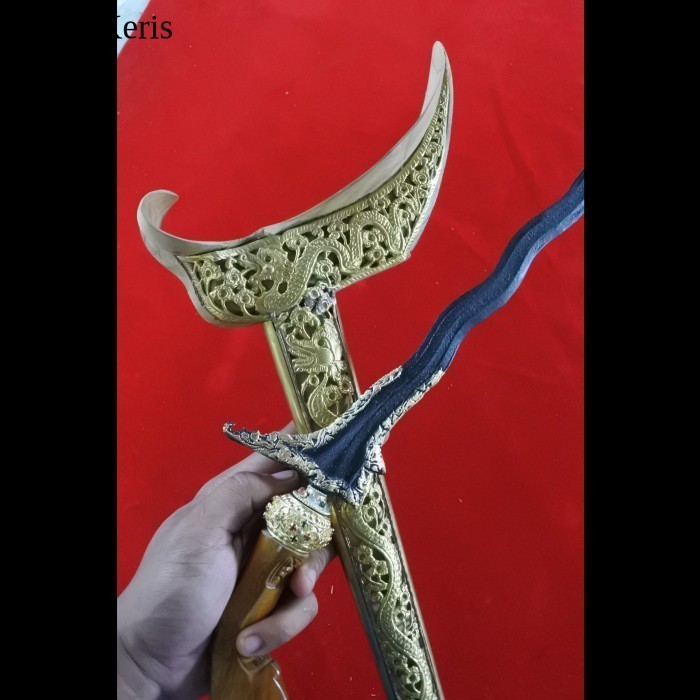 keris langitan MEGANTORO MEGANTARA kinatah warangk - murah - bilahan saja antik