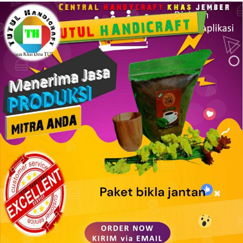 

MAKRIFATBUSINESS Paket Kopi Bikla Jantan 1000 Gram Gelas Secang