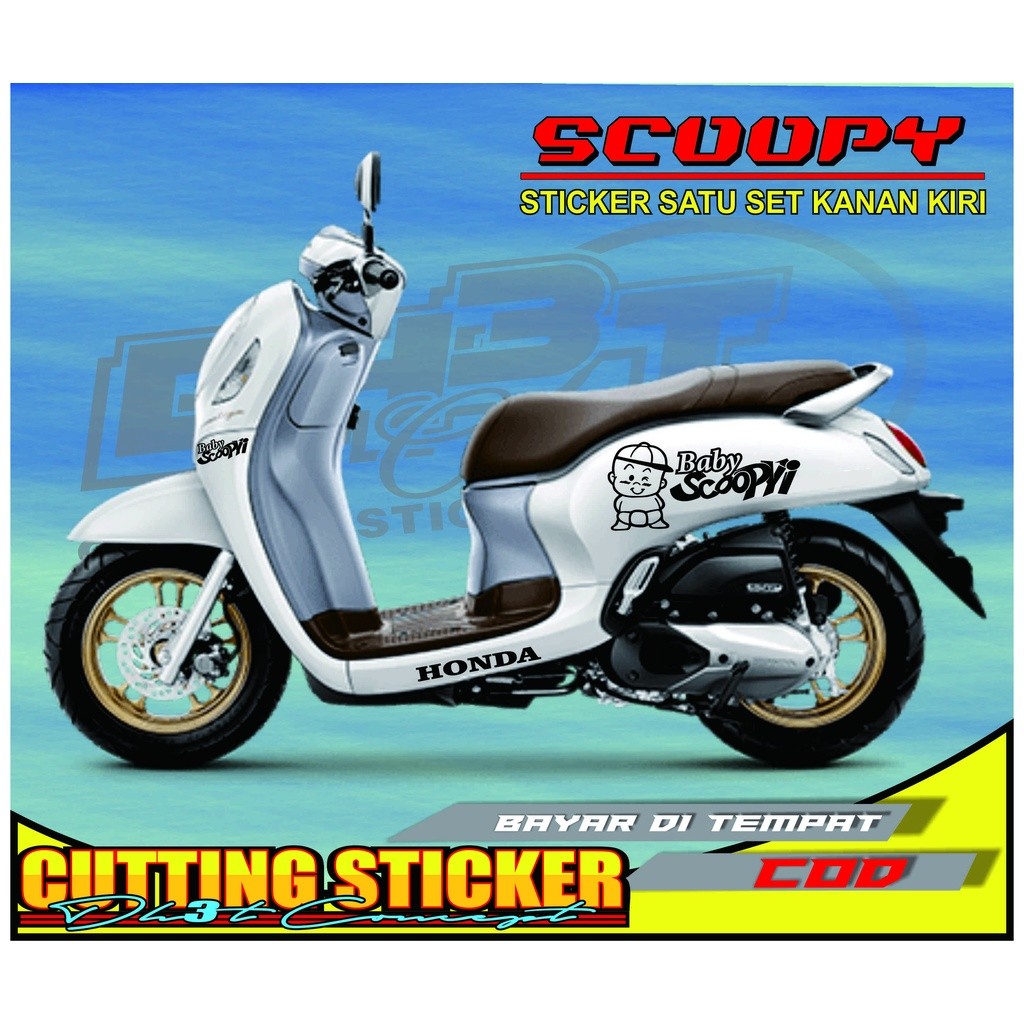 STICKER SCOOPY STRIPING CUTTING STICKER MOTOR KEREN SCOOPY SIMPLE