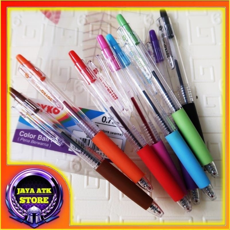 

Color Ball Pen BPC-253 Pulpen Pena Warna 8 Warna 0.7 mm