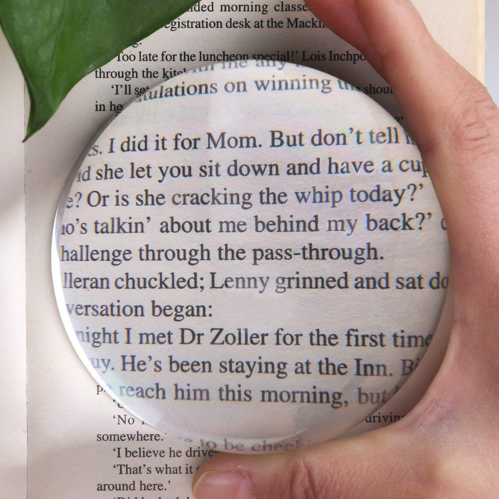 

50/60/80/100mm Optical Acrylic Dome Magnifying Glass Desktop Paperweight Reading Magnifier Half Ball Lens Loupe 8X/7X/6X/4X