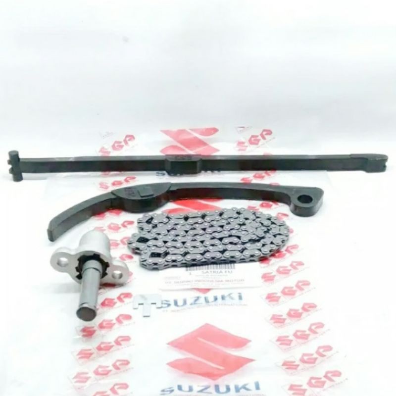 Paket Rantai Rante Keteng Satria Fu + Karet tensioner + Tonjokan Tensioner Suzuki