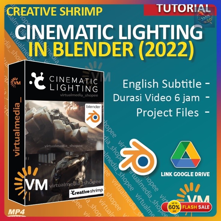 TUTORIAL CINEMATIC LIGHTING IN 3D BLENDER CREATIVE SHRIMP REALISTIC LIGHT RENDER CYCLES EEVEE CAHAYA