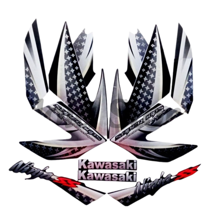 Stiker Striping Kawasaki NINJA SS 2012 Hitam List Stiker Standart NINJA SS 2012 Terbaik