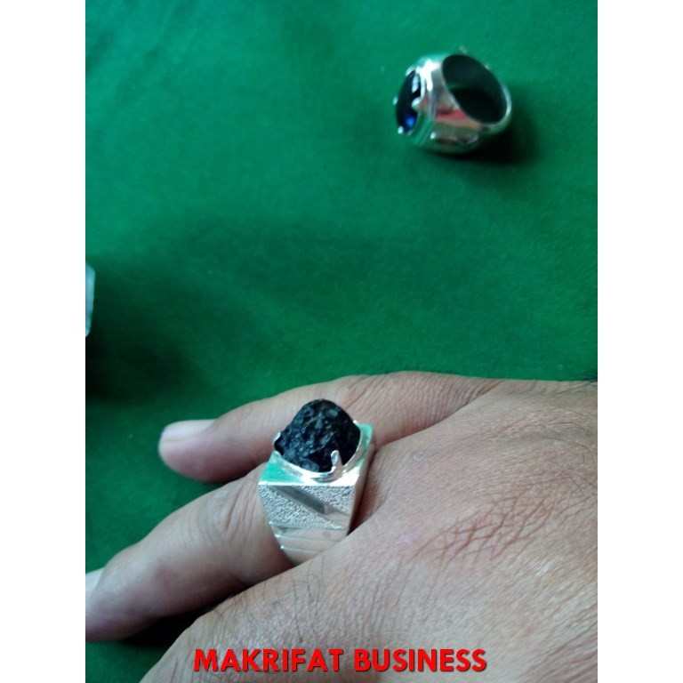 MAKRIFATBUSINESS Cincin perak BATU SATAM METEOR Natural
