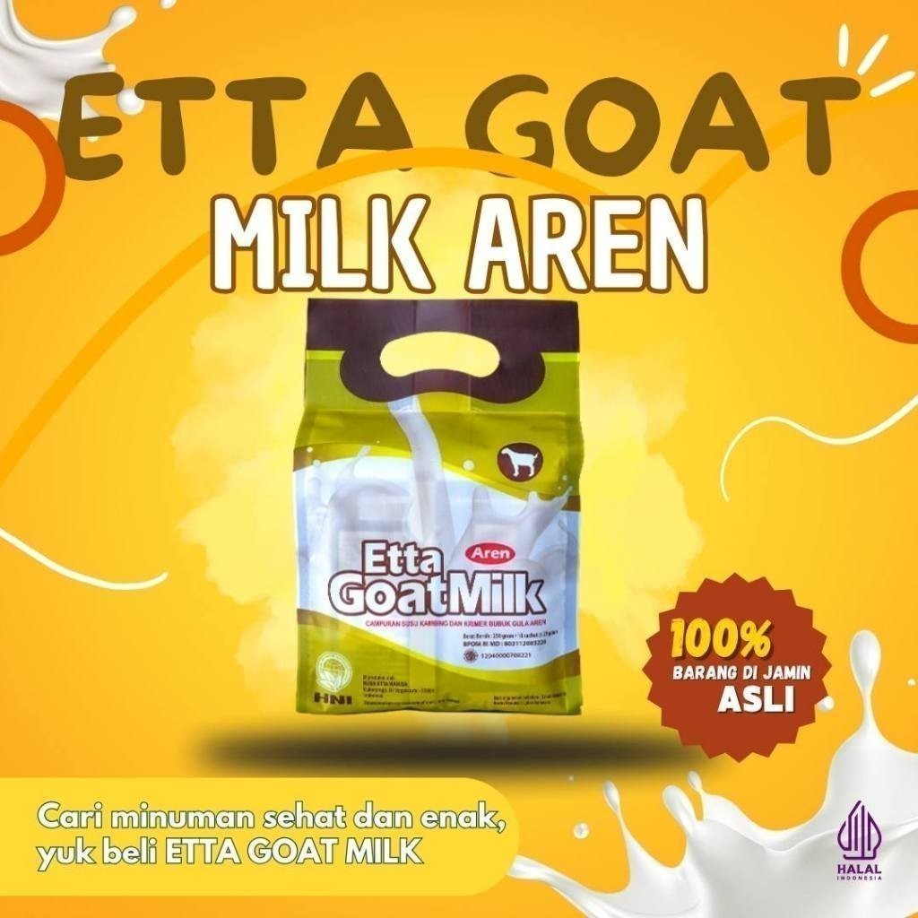 

Halal TERMURAH Etta Goat Milk (EGM) Aren Original HNI - Susu Kambing Ettawa Rasa Aren VS24