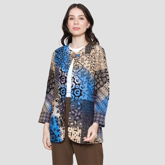 Arjuna Weda Batik Tambal Pelangi Blazer Wanita 121764673
