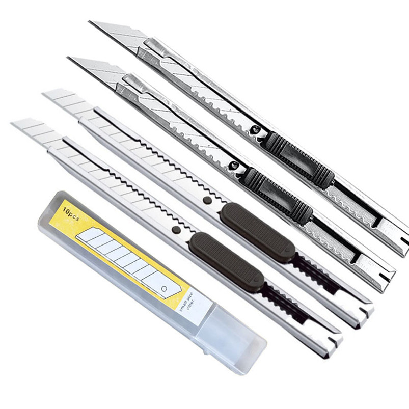 

Art Knife Letter Opener Utility Knife Paper Office Knife Set Diy Cutter Stationery Paper Cutter 9mm Replacement Blade