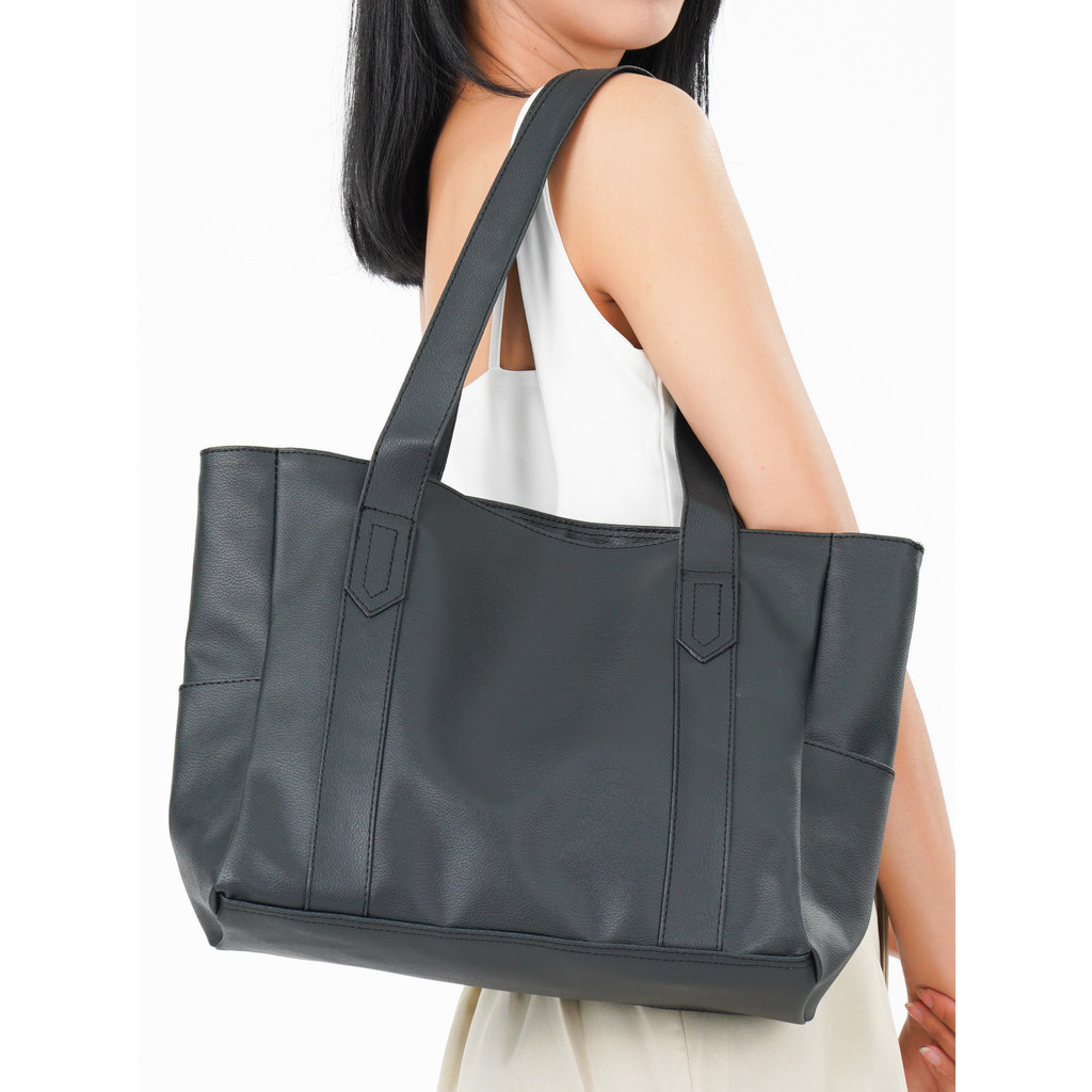 Tas Bahu Wanita Tote Bag Kulit Sintetis