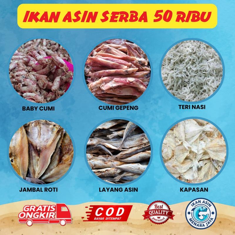 

IKAN ASIN SERBA 50 RIBU - IKAN ASIN MENARA JAYA