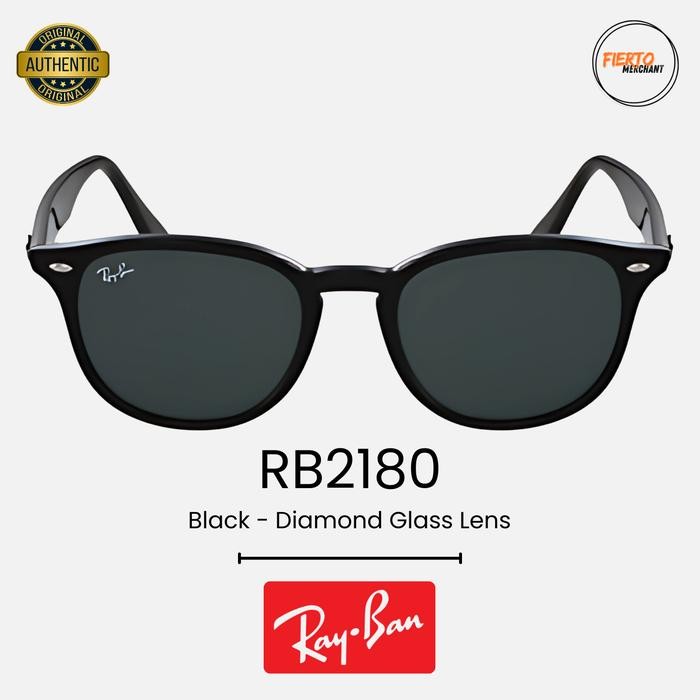 Kacamata Rayban 2180 Ori/Original Rounded Sunglasses Hitam