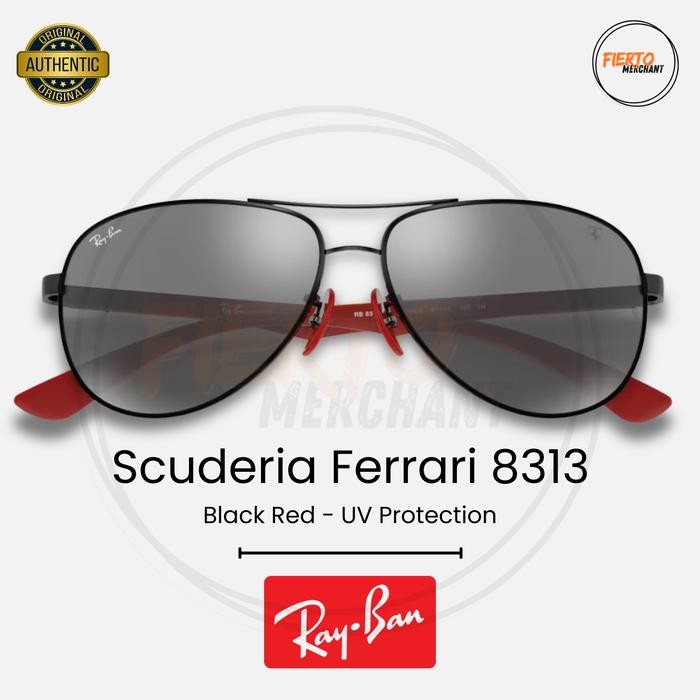 Kacamata Rayban Scuderia Ferrari 8313 Ori/Original Sunglasses Gradasi Anti UV Protection