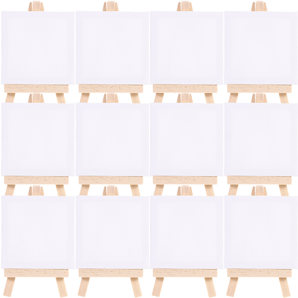 

18 Sets Kids Easel Crafted DIY Mini Canvas Delicate Manual Painting Accessories Child