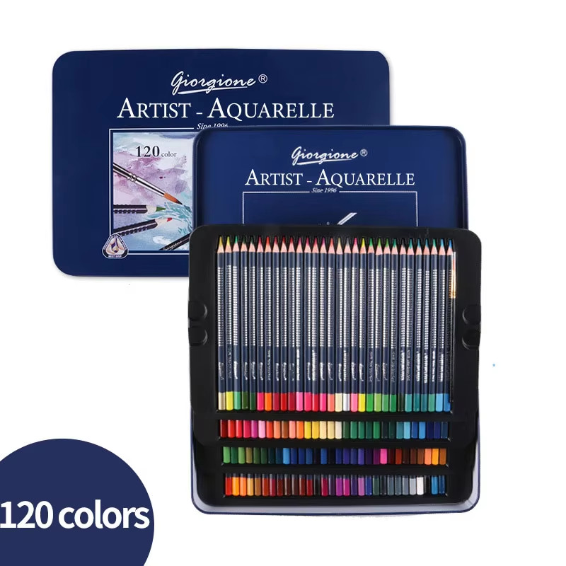 

Giorgione Professional Watercolor Pencil Set 12/24/36/48/72/120 Coloured Water Soluble Sketching Pencils Brush Art Supplie