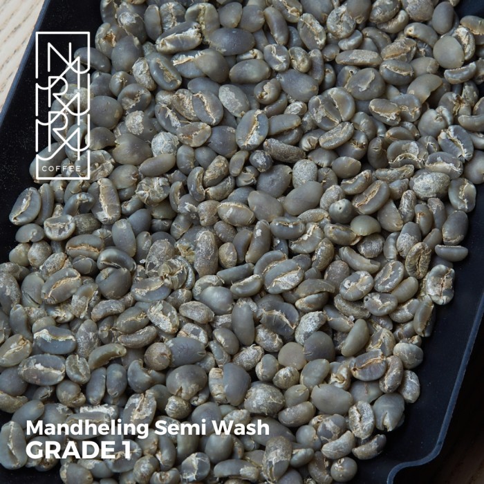 

Green Bean 1kg GRADE 1 MANDHELING SEMI WASH -Biji Kopi Sumatra Arabika - NON Hand Picked