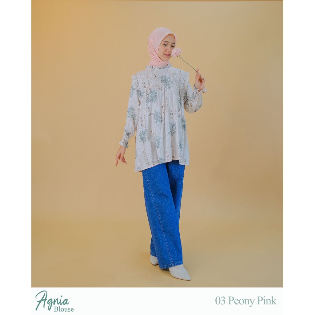 lidiahadiwinoto - Agnia Blouse Amberlyn Motif Series