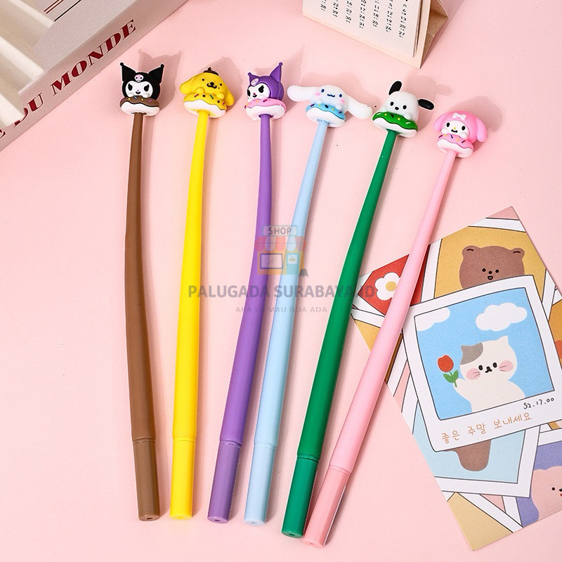 

⭐ PGS ⭐️ Pena Goyang Inul Elastis Motif Sanrio Gel 0.5 mm Toeng Toeng Alat Tulis Sekolah