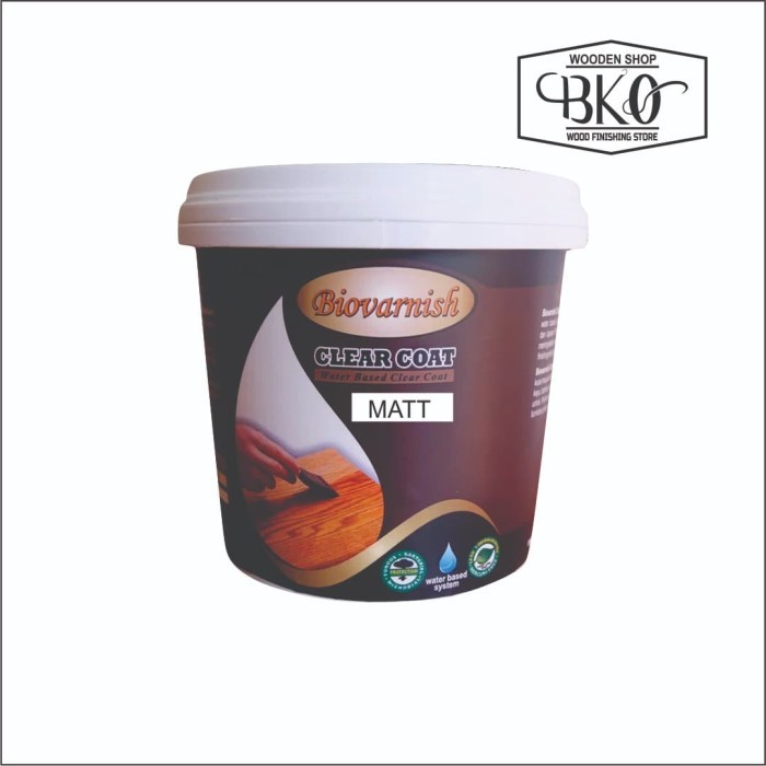 Terlaris - cat kayu water based clear matt biovarnish (clear coat)