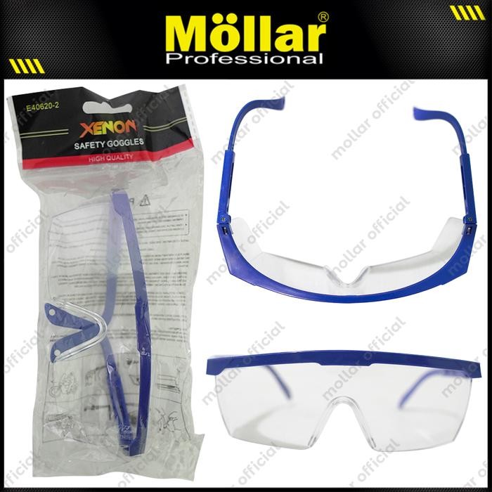 XENON E40620-2 Kacamata Gerinda Clear Bening Safety Googles - E40620-2-CLEAR - Grosir Teknik Surabay