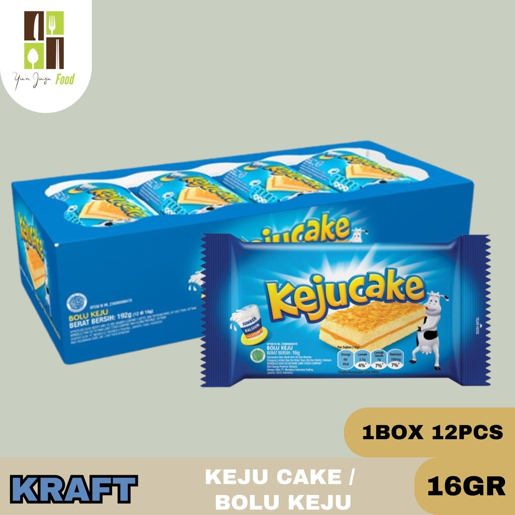 

Kraft Keju Cake Bolu Keju Kraft 1 Box Isi 12Pcs 16gr