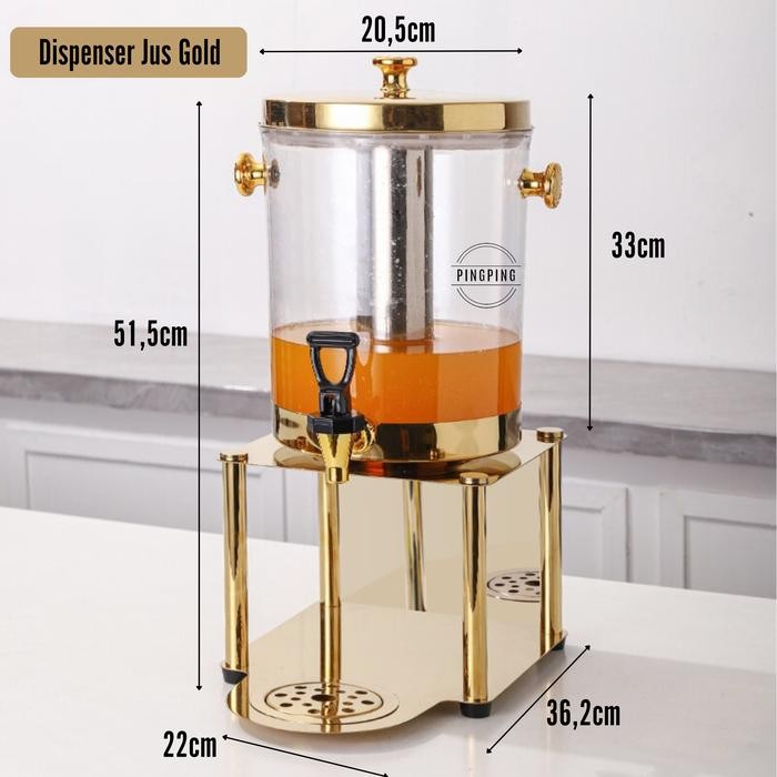 PINGPING -Dispenser Minuman Stainless Steel untuk Komersial dan Rumah Tangga dengan Keran, Mesin Jus