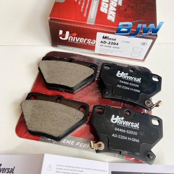 Brake Pad Rear Kampas Rem Belakang Toyota 04466-52020 Altis 2001-2007 Vios Limo Gen 1 Import High