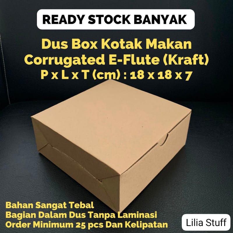 

KARDUS BOX 18x18x7 cm / BOX KARTON CORUGATED DIECUT E-FLUTE / BOX BAJU Box Die Cut dan Easy Usage | Box Kue Tart & Topi
