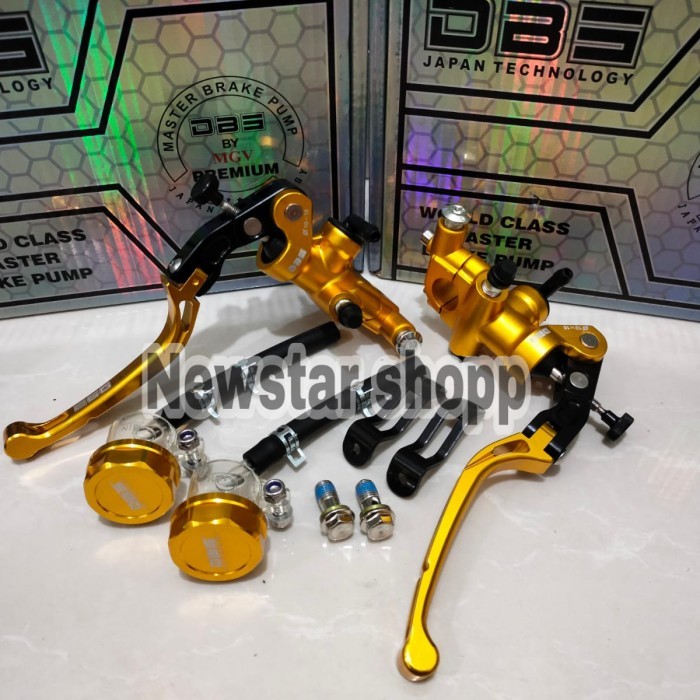 master rem 19mm set kanan kiri DBS suport 4piston 6piston original - Kuning
