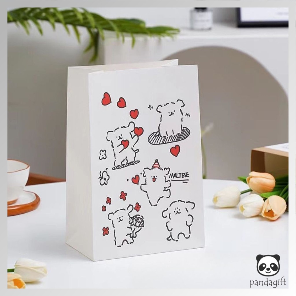 

Korean Paper Bag Aesthetic Kertas permen pembungkus Snack Kue Kering Cookies Candy Kado - BC0569