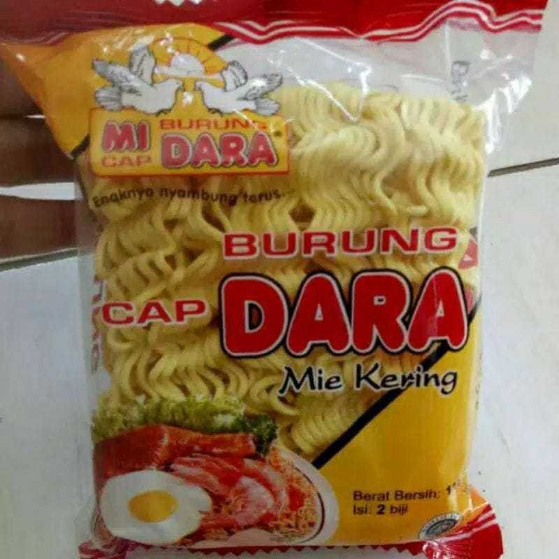 

Mie Burung Dara 136 gr Mie Kering Bulat Merah MIE KUNING MIE TELOR