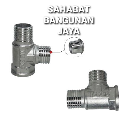 T SHOWER TEE SHOWER STAINLESS 304