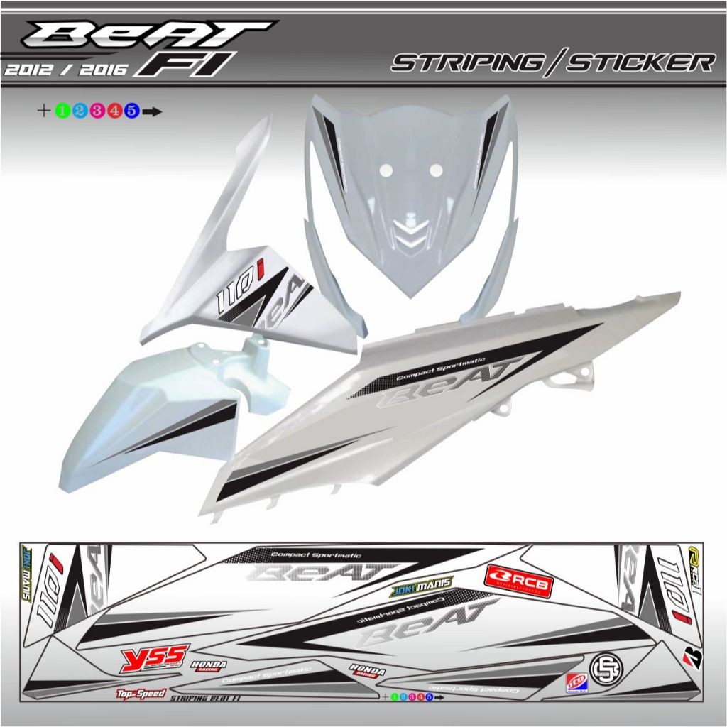 VARIASI MOTOR STIKER MOTOR BEAT FI STRIPING VARIASI MOTOR BEAT FI 2013 / 2015 VARIASI SIMPLE / STIKE