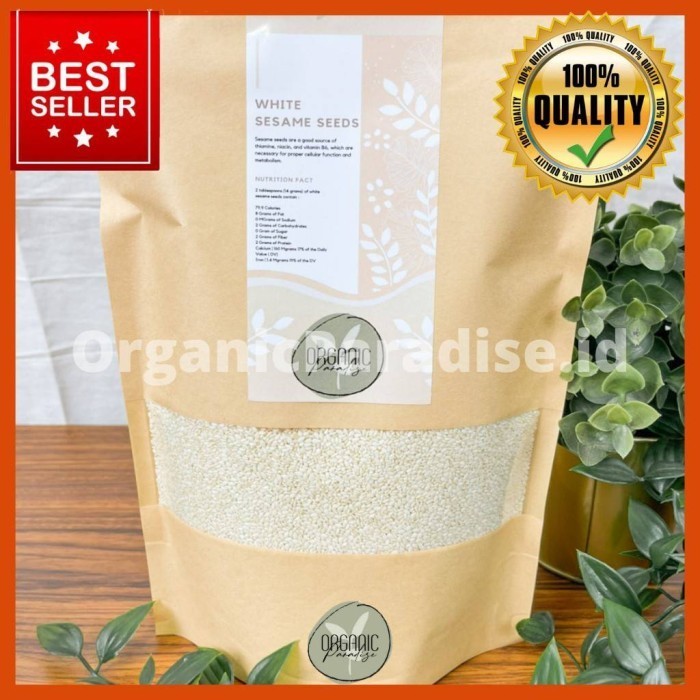 

Wijen Putih / White Sesame 1KG Raw Premium Quality Organic Paradise