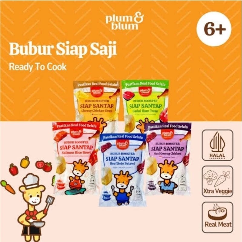 

Plum & Blum Bubur Booster Siap Saji MPASI Bayi BB Booster 6 Bulan Ke Atas