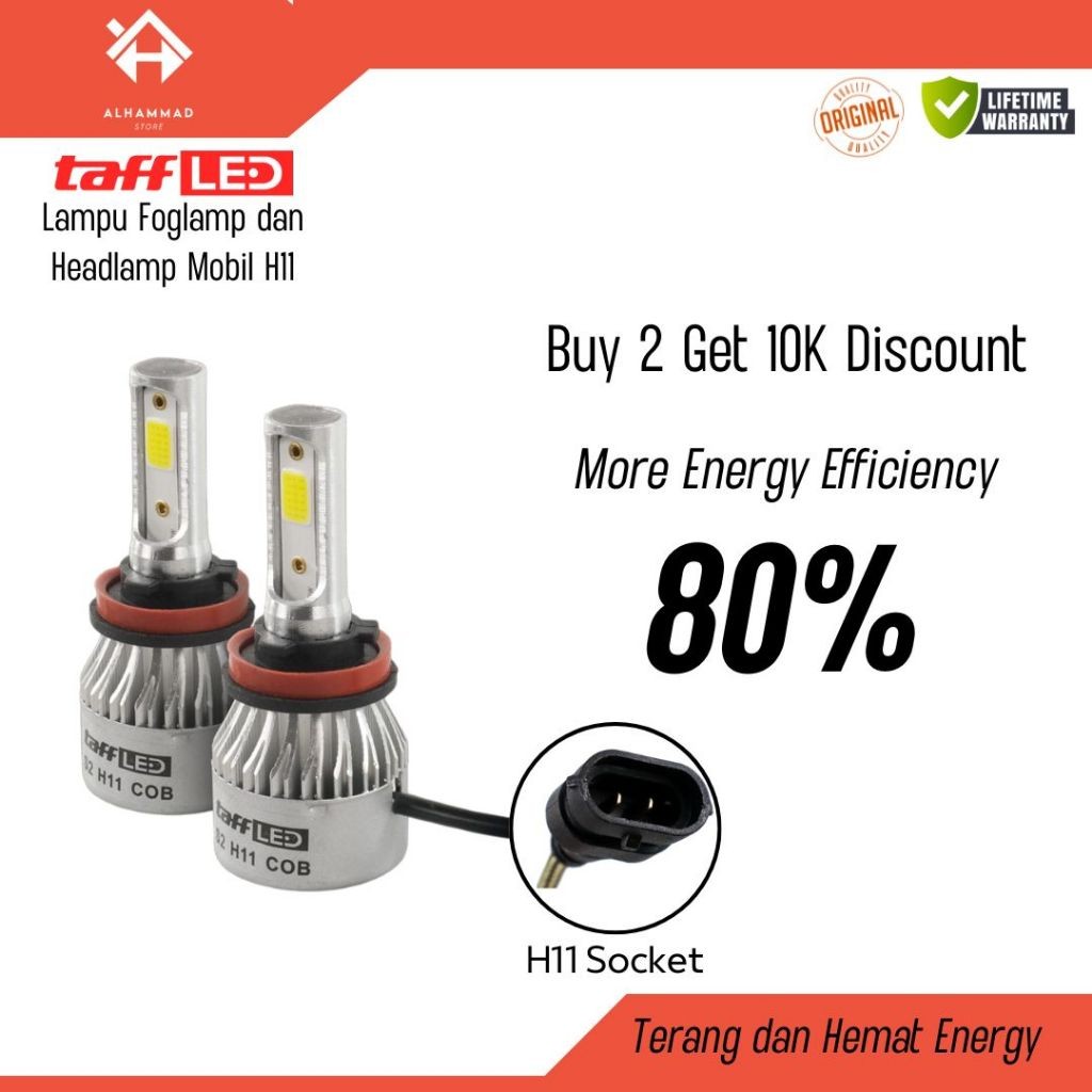 Lampu Depan Mobil Headlamp Foglamp H11-C6