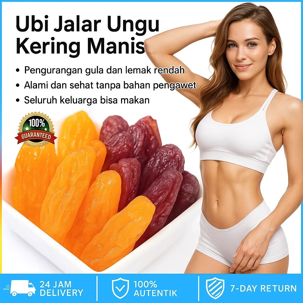 

【Camilan Rendah Gul】500g Ubi jalar ungu dan kering yang manis, lembut dan seperti lilin/Ubi jalar ungu kering, Camilan rendah gula, ubi jalar ungu kering/Crystal Purple Potatoes Dried/Camilan pengganti makanan penurun lemak/Untuk Diabetes / Diet