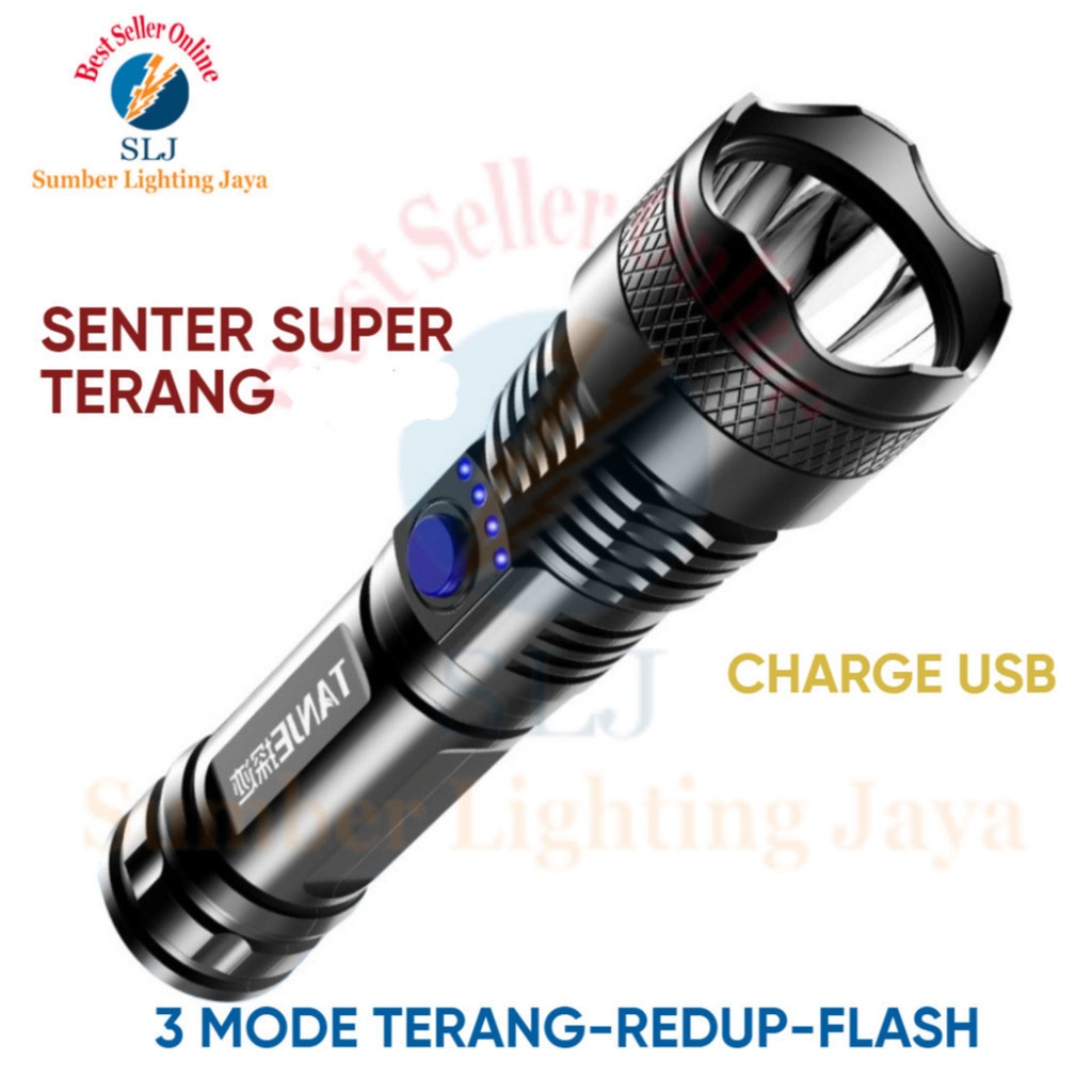 SENTER LED SUPER TERANG RECHARGEABLE/ SENTER CAS USB SUPER TERANG