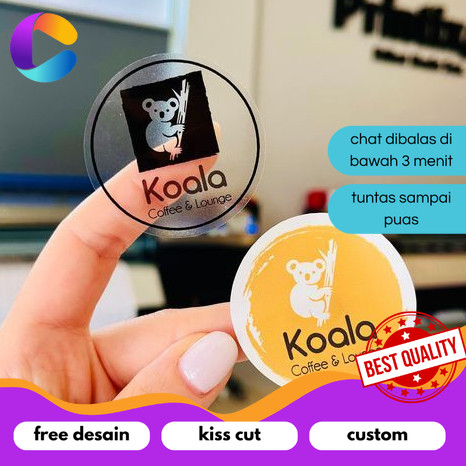 

Cetak INC SBV 2-7 Print Cetak Stiker Logo Olshop Custom Sticker Label Makanan Anti Air Free Desain