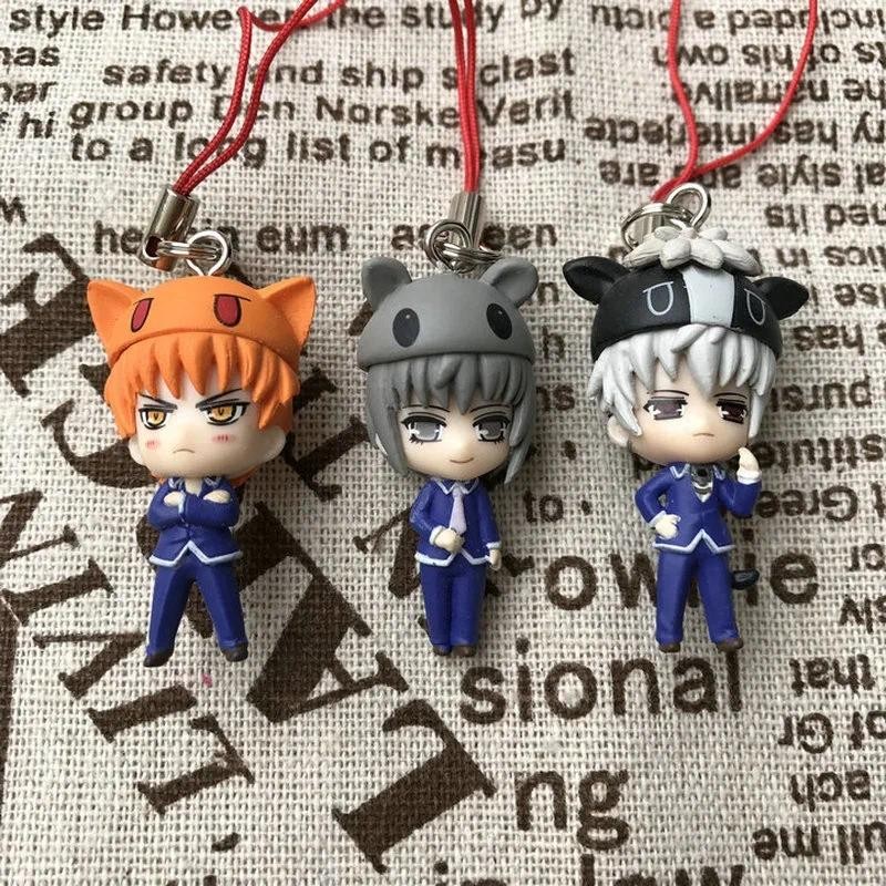 Fruits Baskets Tohru Honda Sohma Kyo Sohma Yuki Gacha Action Figure Model Toy Cartoon Anime Keychain