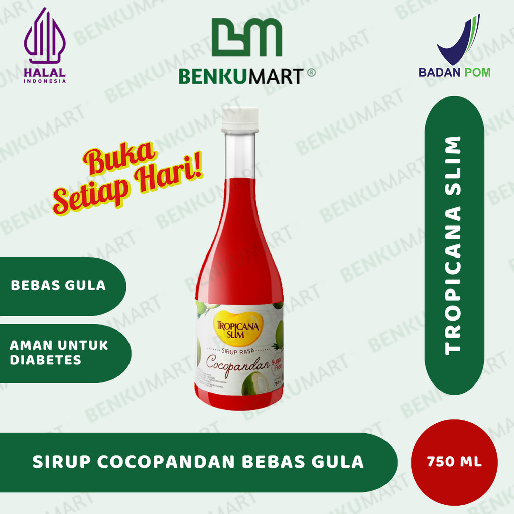 

Tropicana Slim Sirup Cocopandan 750ml - Syrup Bebas Gula