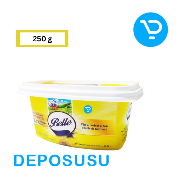 

[[PROMO]] BELLE Margarine Butter Spread with Sunflower Oil Mentega dengan Minyak Biji Bunga Matahari 250g