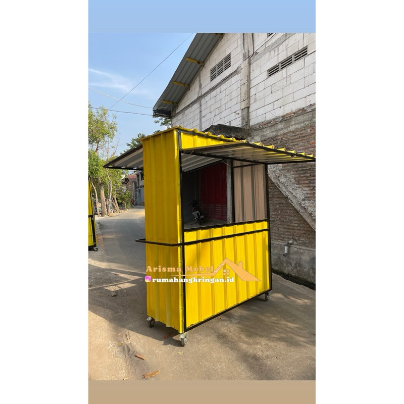 Gerobak Kontainer, gerobak kontainer murah, gerobak kontainer jualan minimalis, Gerobak Smoothies, G