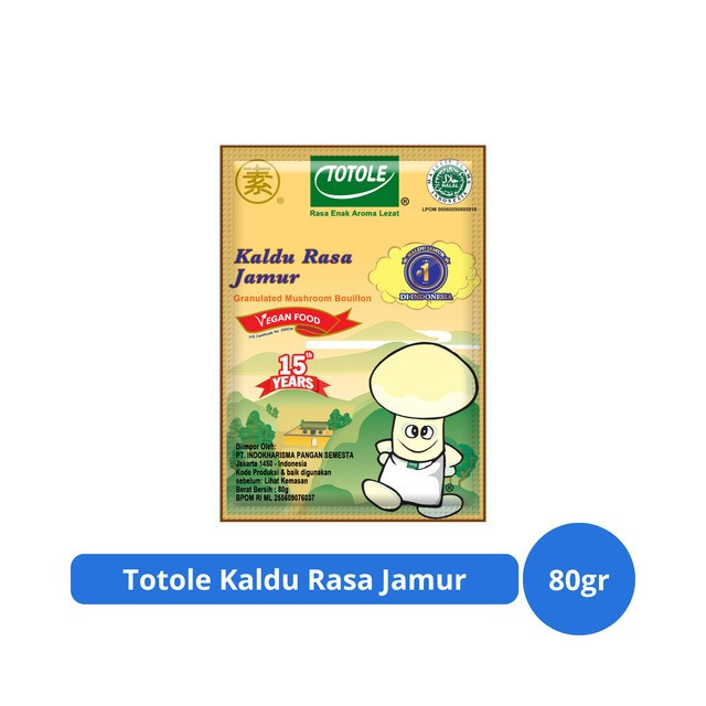 

JOSCELLY.ID TOTOLE Kaldu Jamur Penyedap Rasa Vegan Mushroom HALAL Vegetarian 80 gr